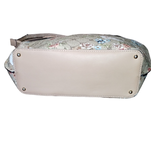 Nine West Women's Payton Small  Logofloral Tote Purse - Picture 3 of 9